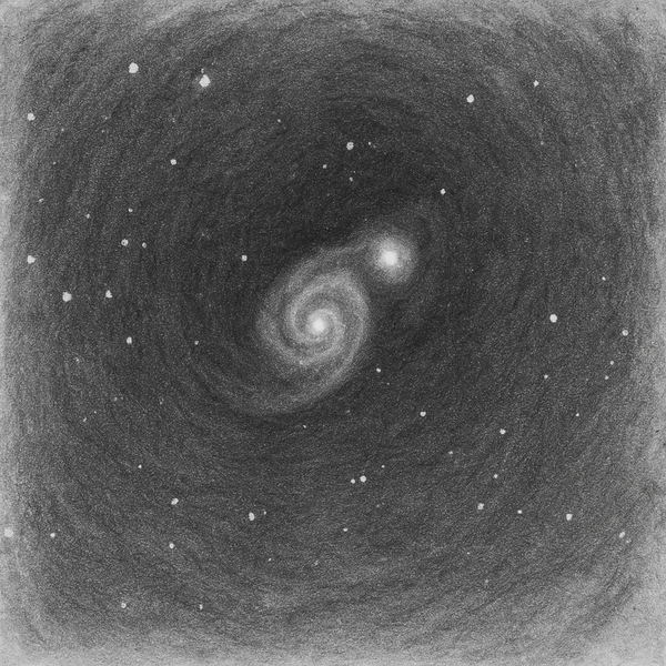 An illustration of the Whirlpool Galaxy