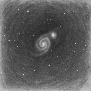 An illustration of the Whirlpool Galaxy